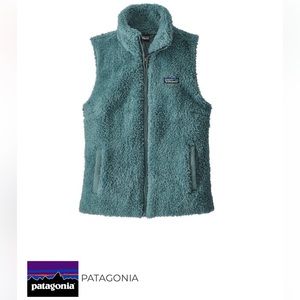Patagonia Los Gatos Blue Green Fleece Full Zip Vest Size M ‘Shadow Blue’ teal